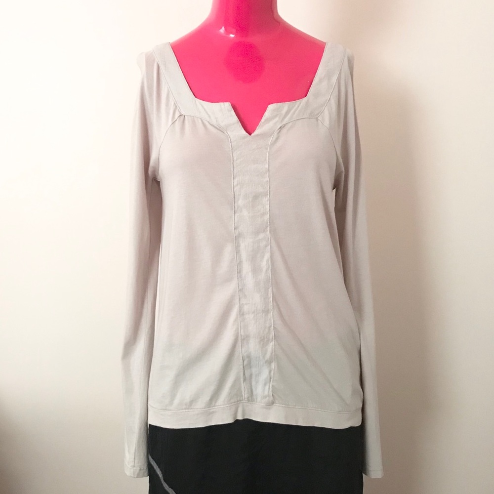 Dylan Beige Long Sleeve Top